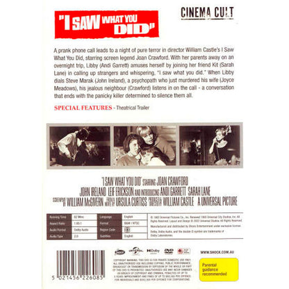 I Saw What You Did (Cinema Cult) DVD