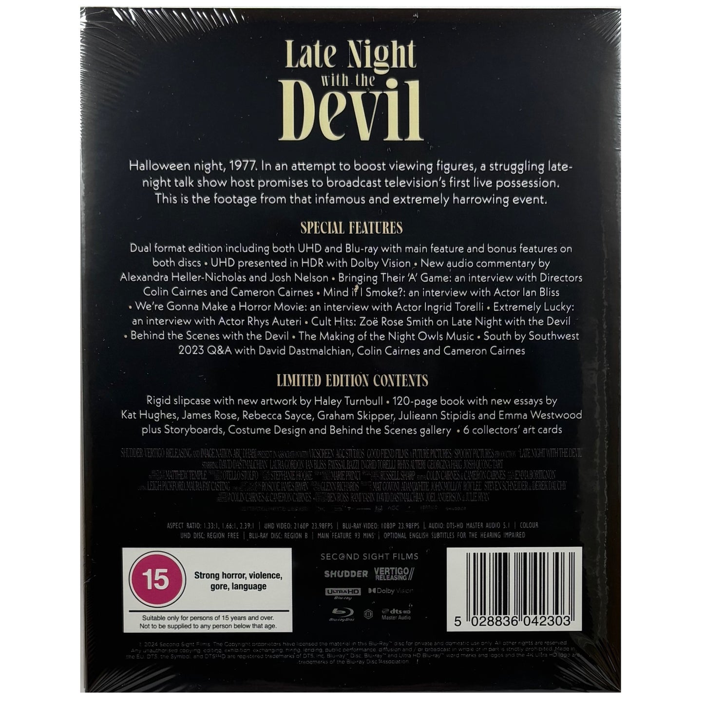 Late Night with the Devil 4K UltraHD + Blu-Ray - Limited Edition