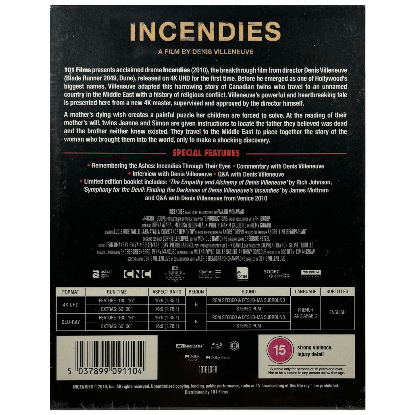 Incendies 4K UltraHD + Blu-Ray - Limited Edition