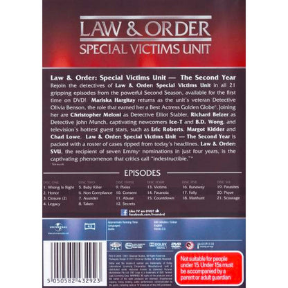 Law & Order: Special Victims Unit - Year 2: 2000-2001 Season DVD