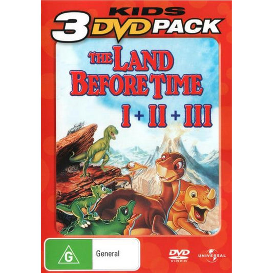 The Land Before Time I + II + III (Kids 3 DVD Pack) DVD Box Set