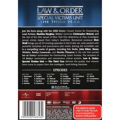 Law & Order: Special Victims Unit - Year 3 DVD