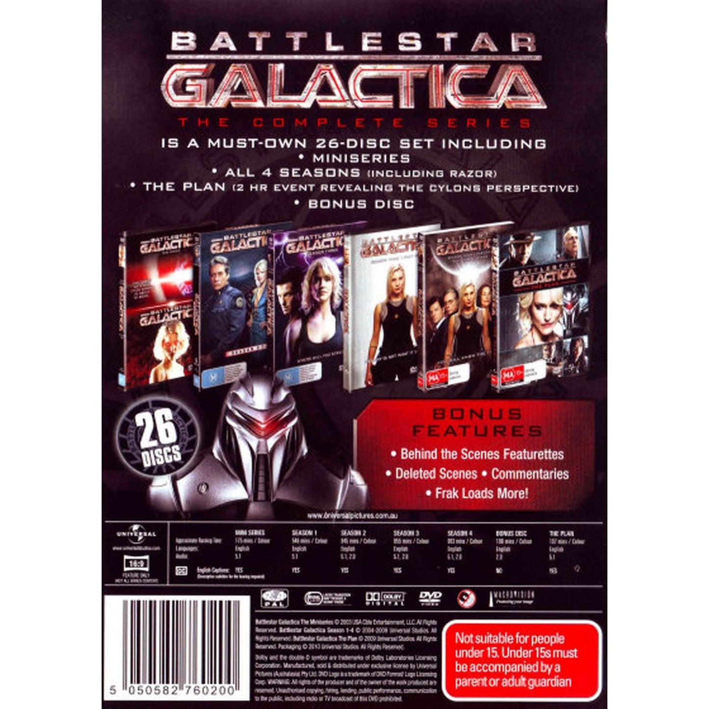 Battlestar Galactica (2004): The Complete Series / Battlestar Galactica: The Plan (2009) DVD Box Set