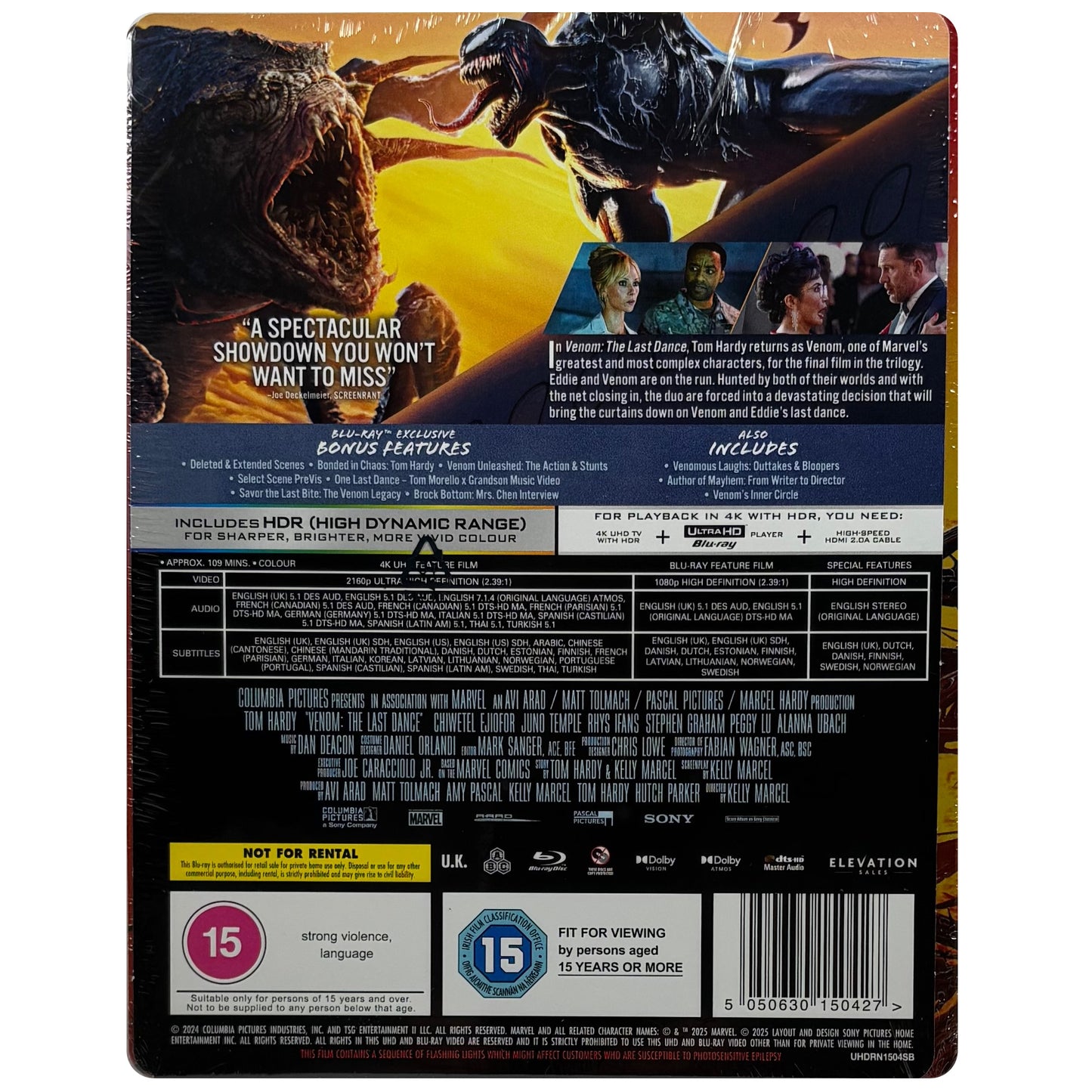 Venom: The Last Dance 4K + Blu-Ray Steelbook