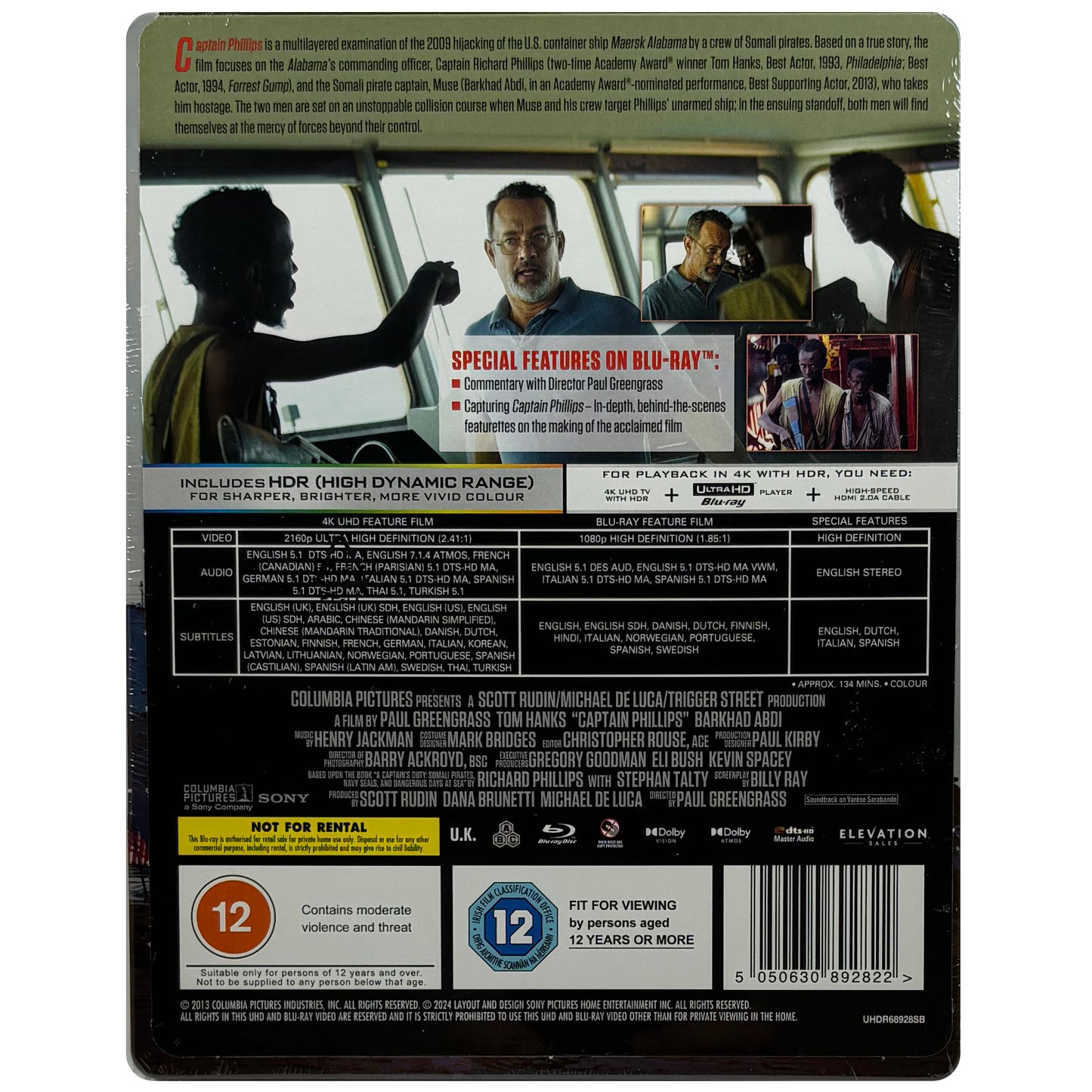 Captain Phillips 4K + Blu-Ray Steelbook