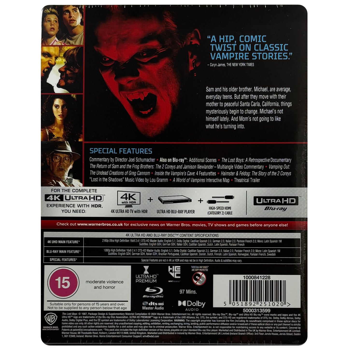 The Lost Boys 4K + Blu-Ray Steelbook