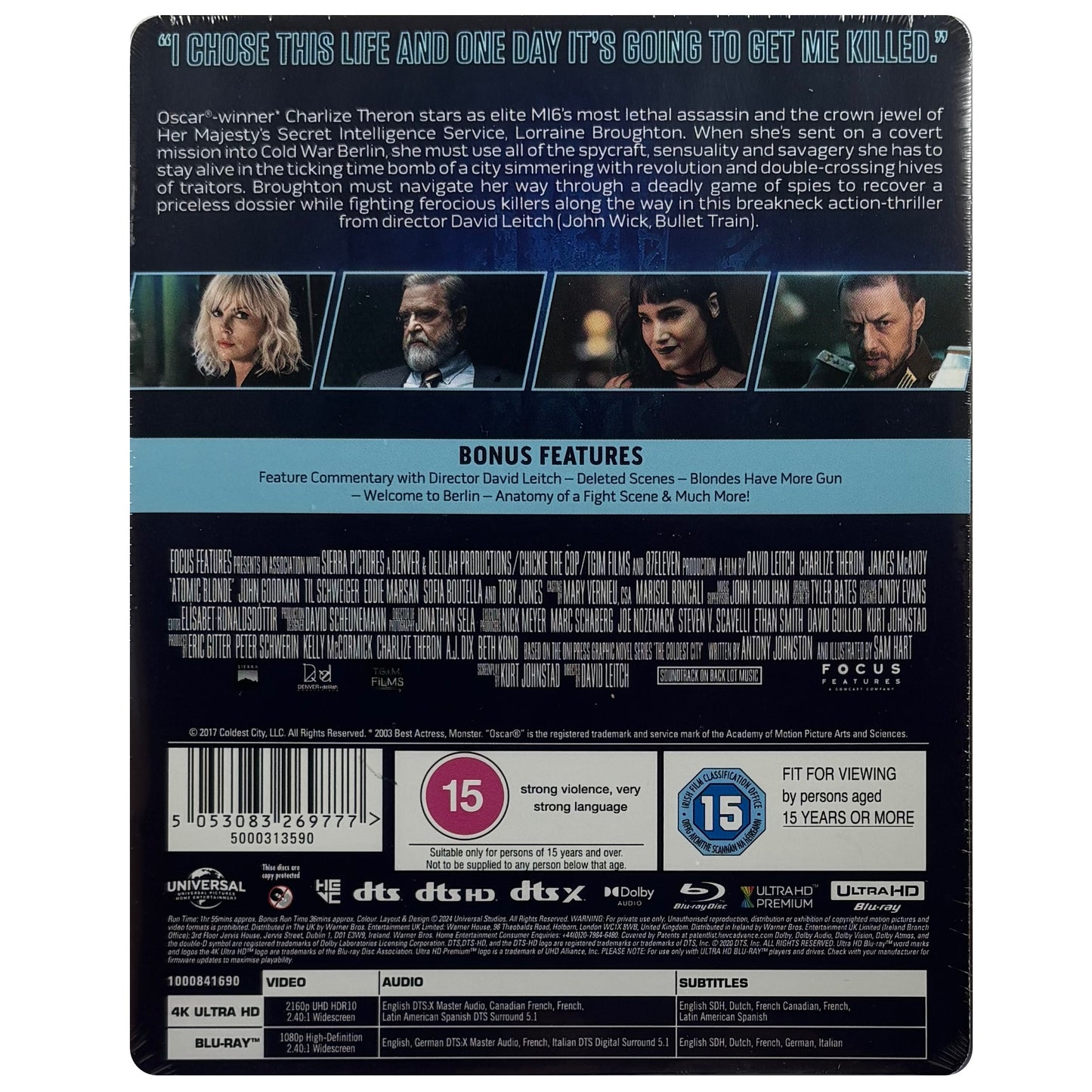 Atomic Blonde 4K + Blu-Ray Steelbook