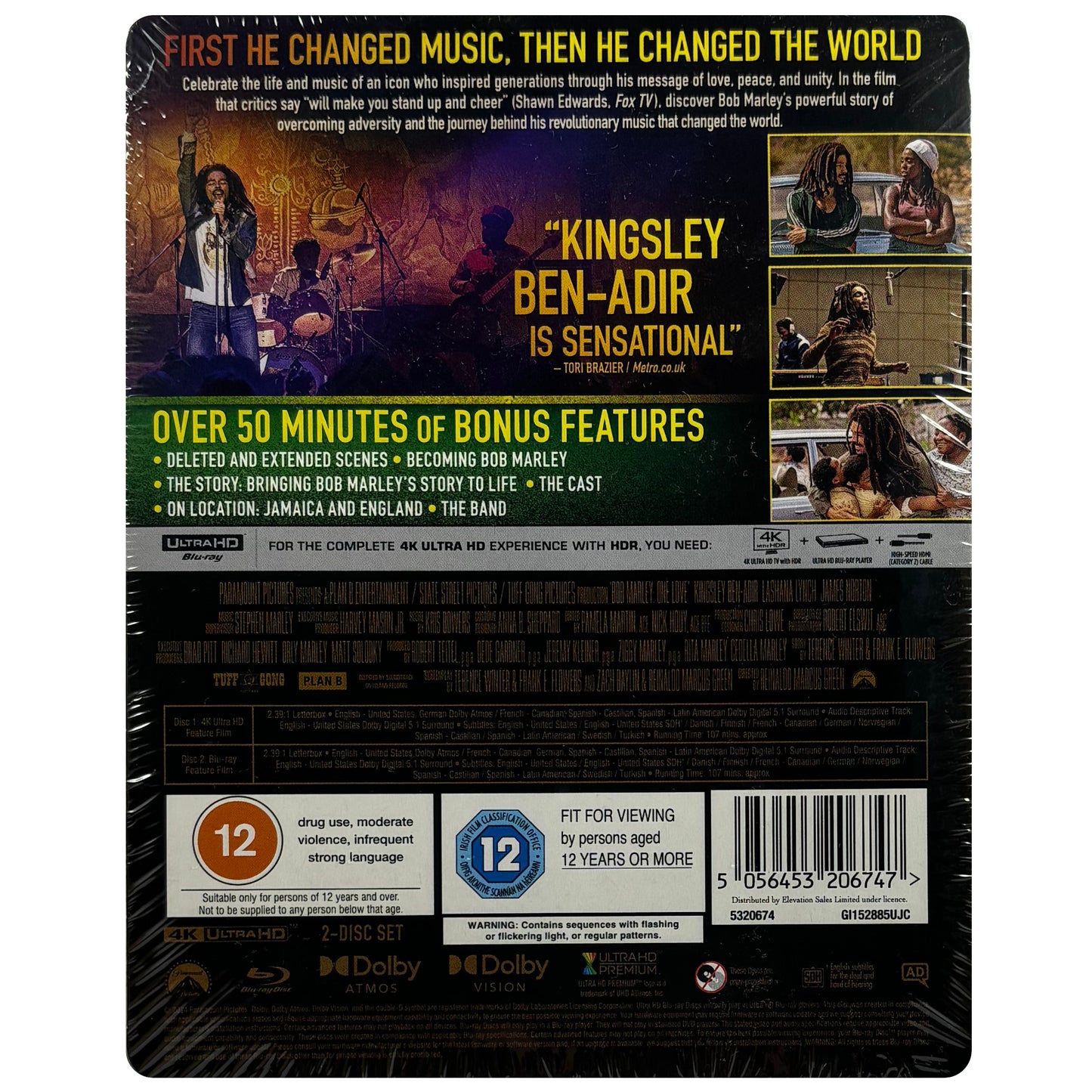 Bob Marley: One Love 4K + Blu-Ray Steelbook