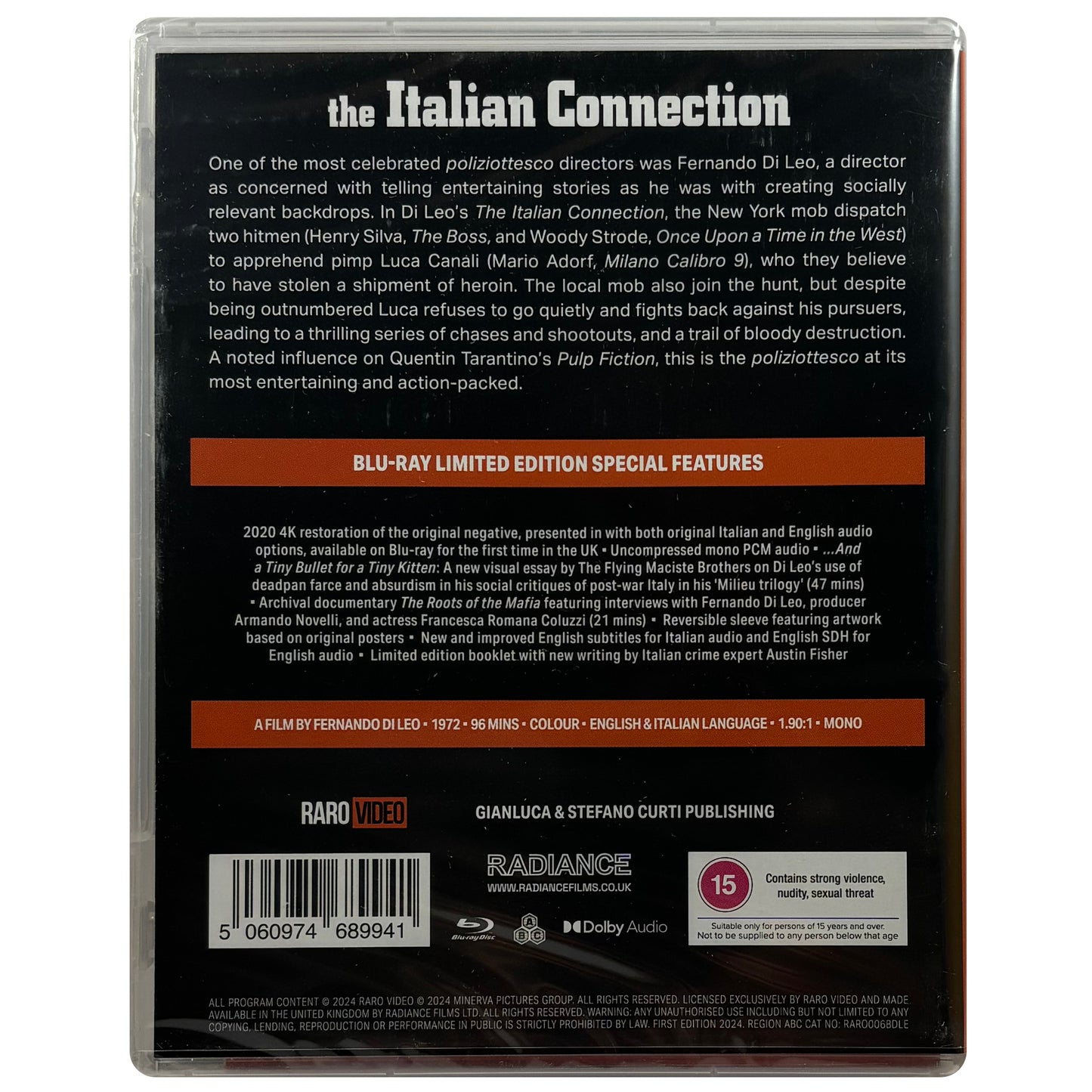 The Italian Connection Blu-Ray - Limited Edition