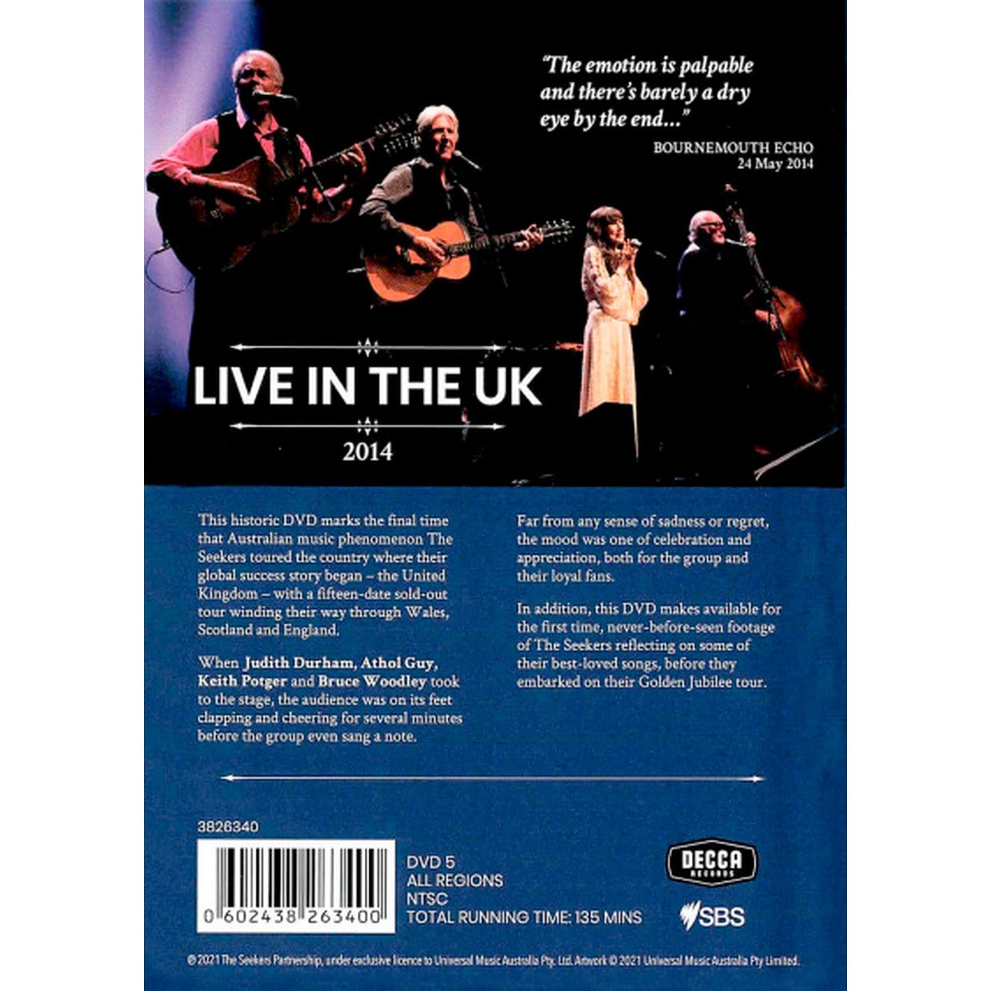 The Seekers: Live in the UK (2014) DVD