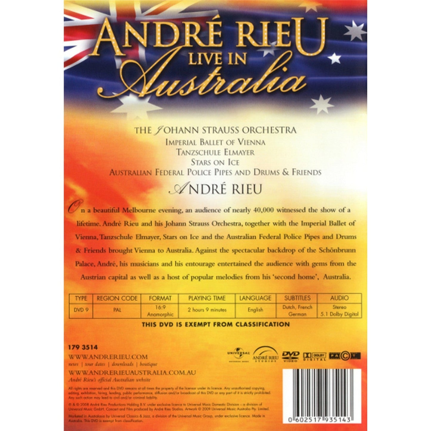 Andre Rieu: Live in Australia DVD