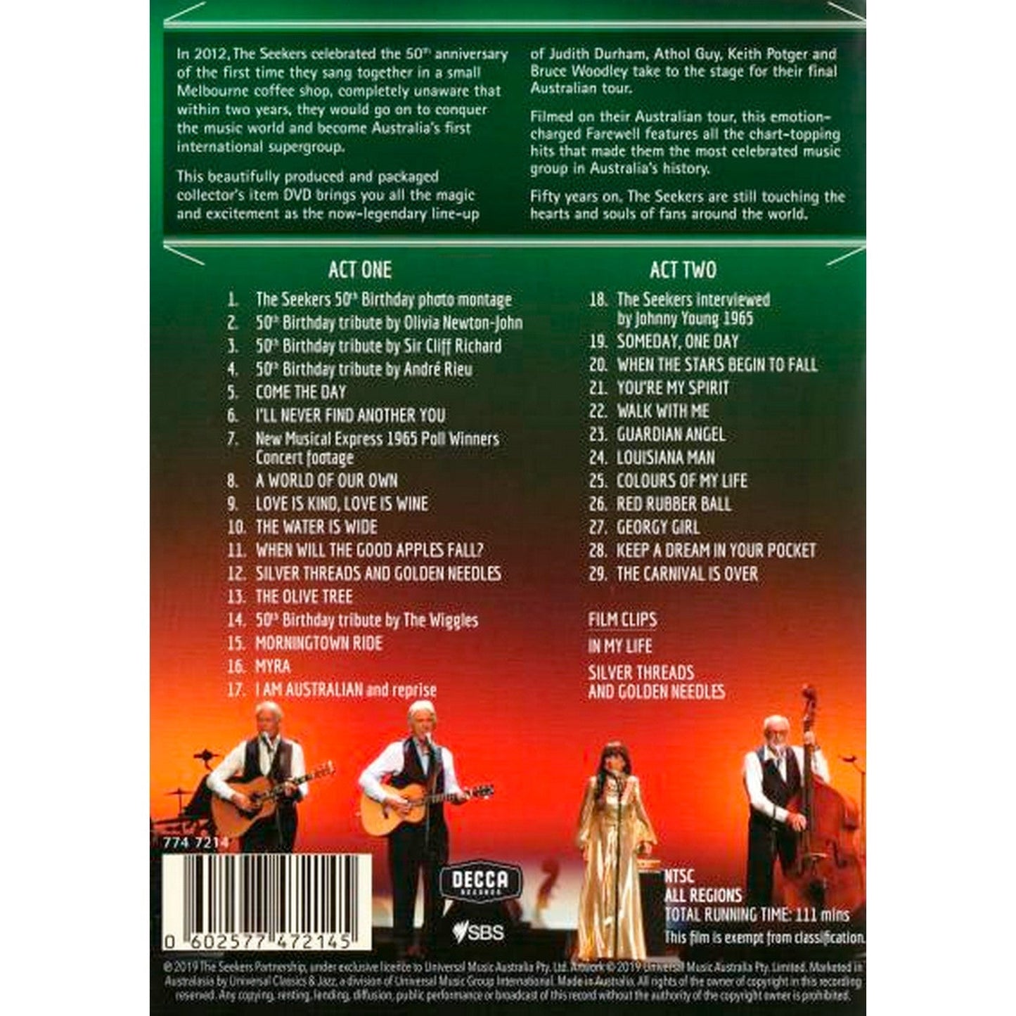 The Seekers: Farewell - The Golden Jubilee Australian Farewell Tour 2013 DVD