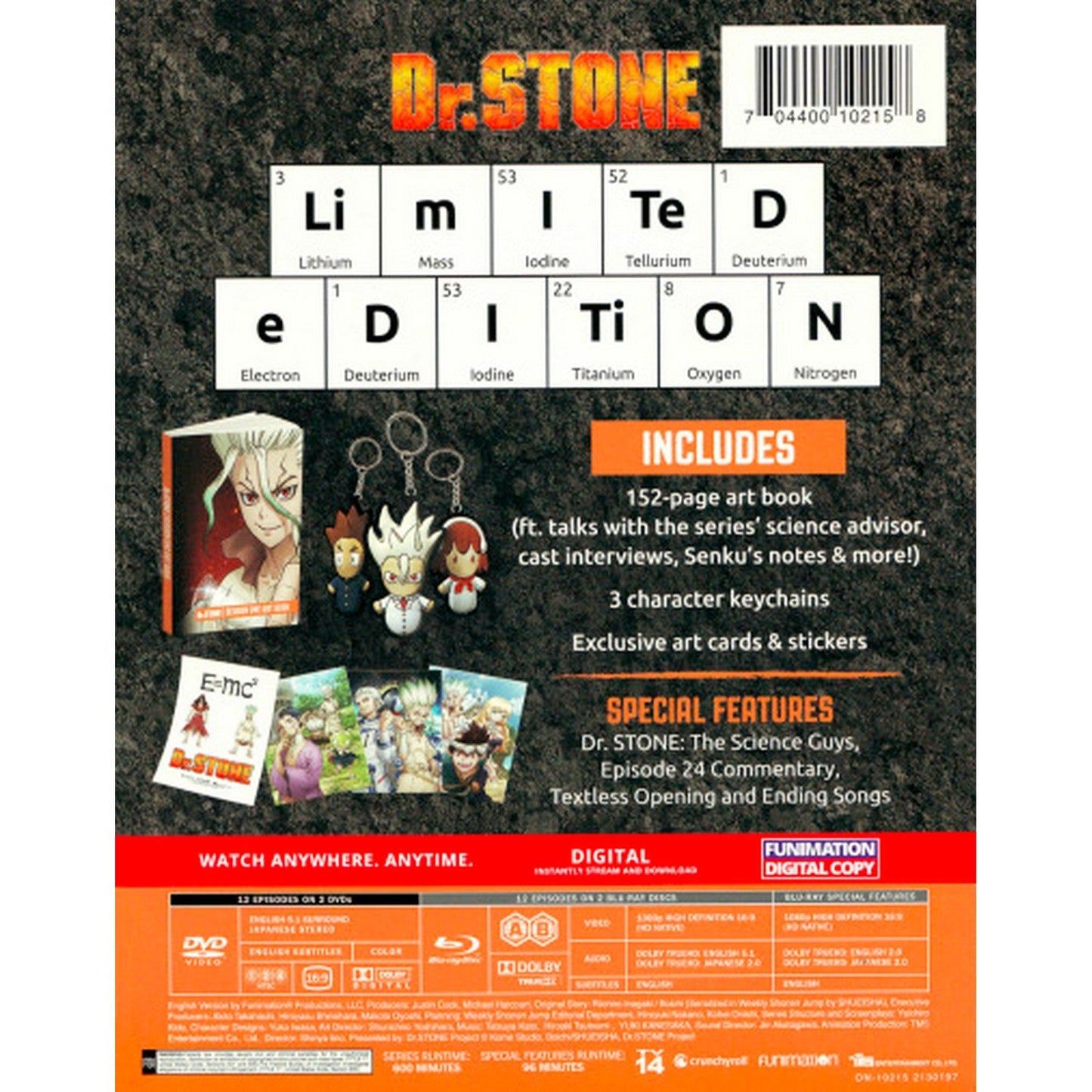 Dr Stone: Season 1 - Part 2 Blu-Ray + DVD Limited Edition