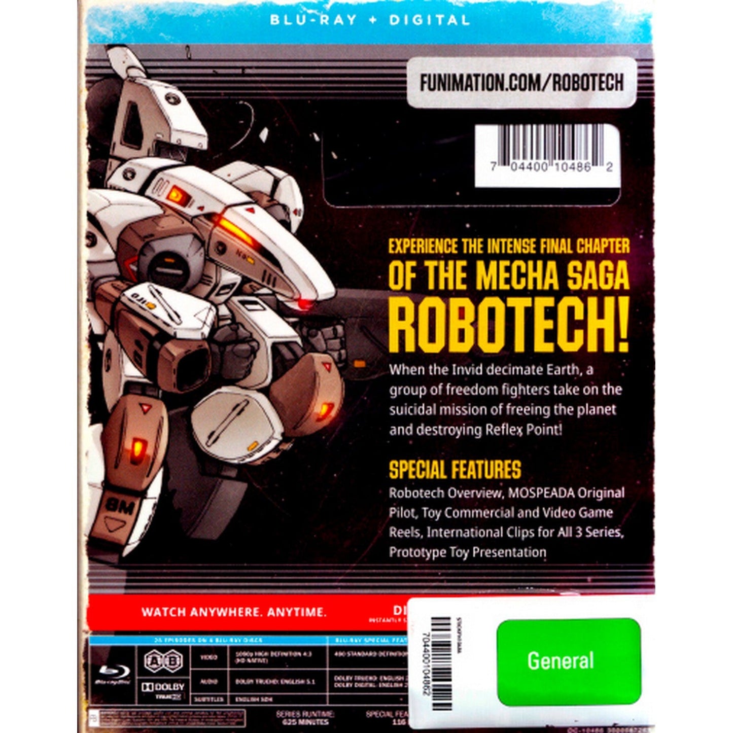 Robotech Part 3: The New Generation Blu-Ray