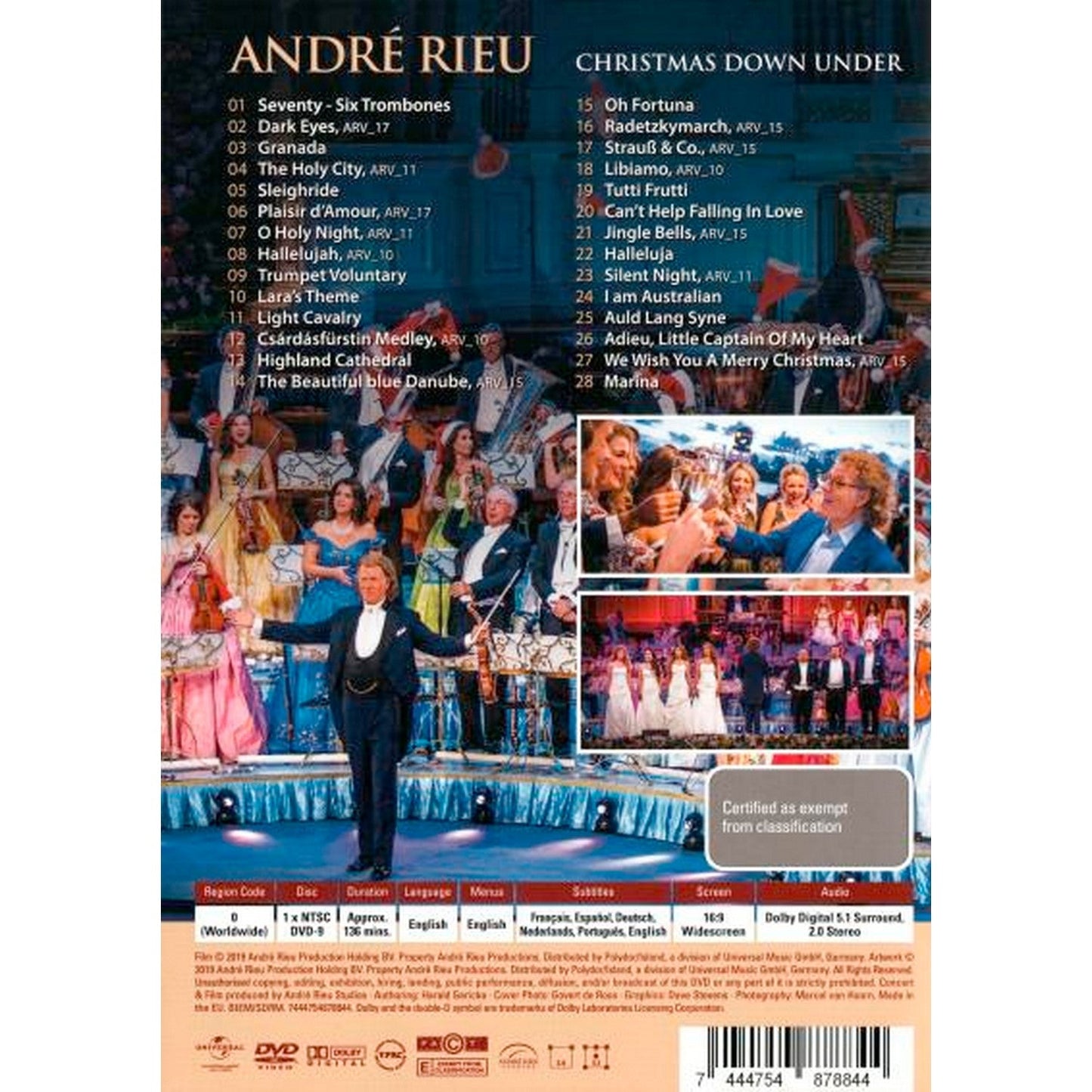 Andre Rieu and The Johann Strauss Orchestra: Christmas Down Under - Live from Sydney DVD