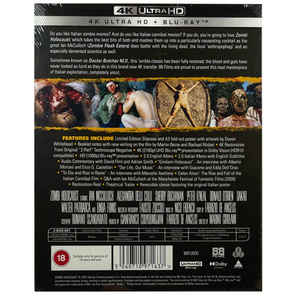 Zombie Holocaust 4K UltraHD Blu-Ray - Limited Edition