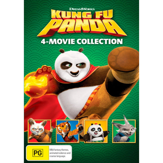 Kung Fu Panda: 4-Movie Collection (Kung Fu Panda / Kung Fu Panda 2 / Kung Fu Panda 3 / Kung Fu Panda 4) DVD Box Set