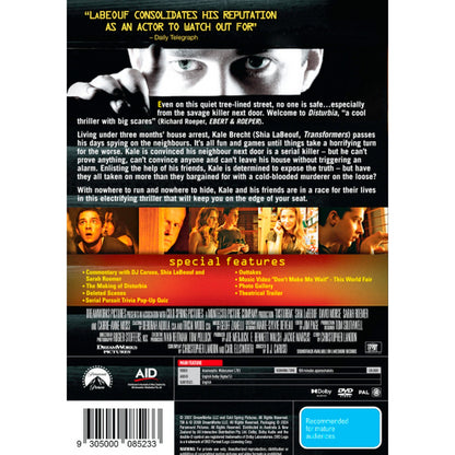 Disturbia DVD