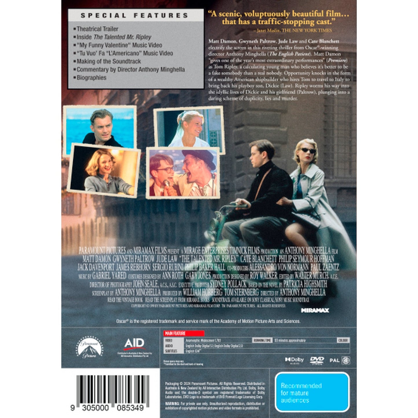 The Talented Mr. Ripley DVD