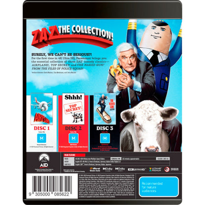 ZAZ: The Collection! (Airplane! / Top Secret! / The Naked Gun: From the Files of Police Squad!) 4K UltraHD Box Set