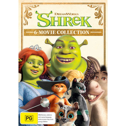 Shrek: 6-Movie Collection (Shrek / Shrek 2 / Shrek the Third / Shrek Forever After / Puss in Boots / Puss in Boots: The Last Wish) DVD Box Set