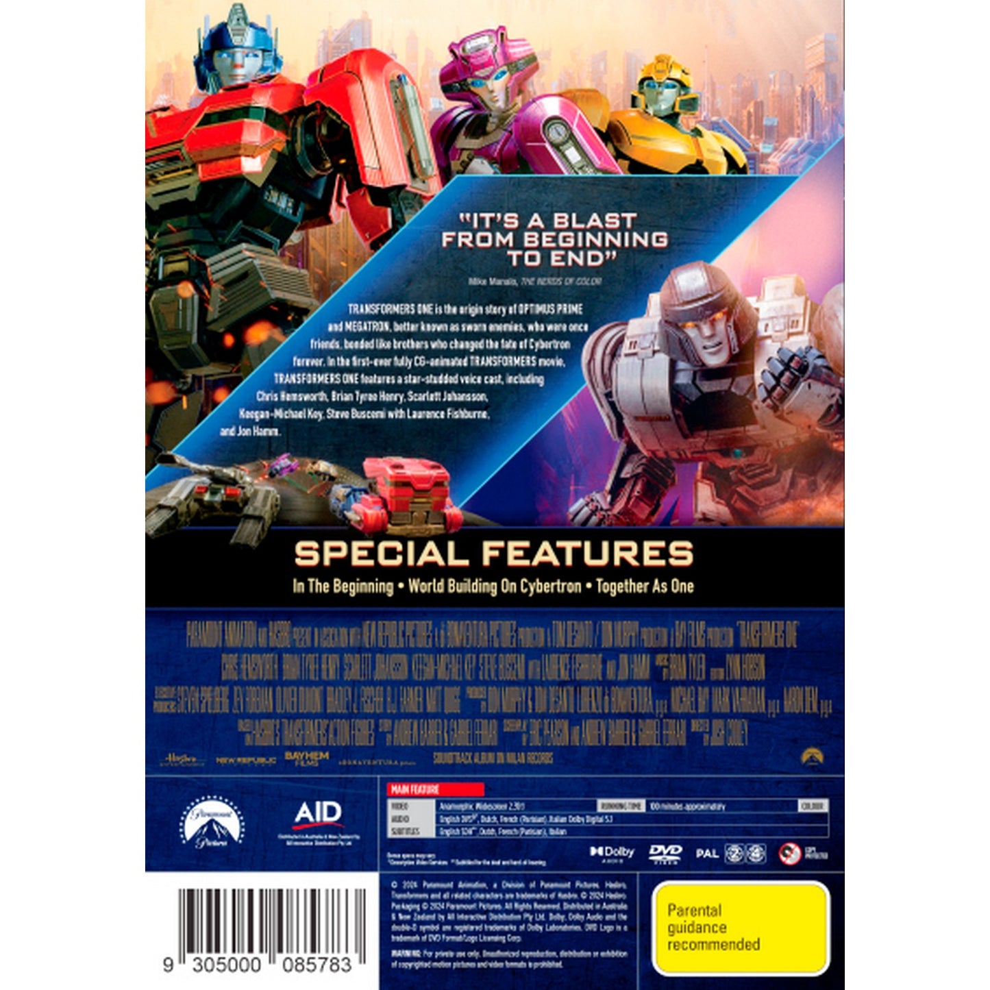 Transformers One DVD