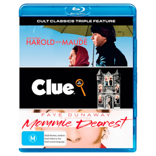 Cult Classics Triple Feature (Harold & Maude / Mommie Dearest / Clue) Blu-Ray Box Set