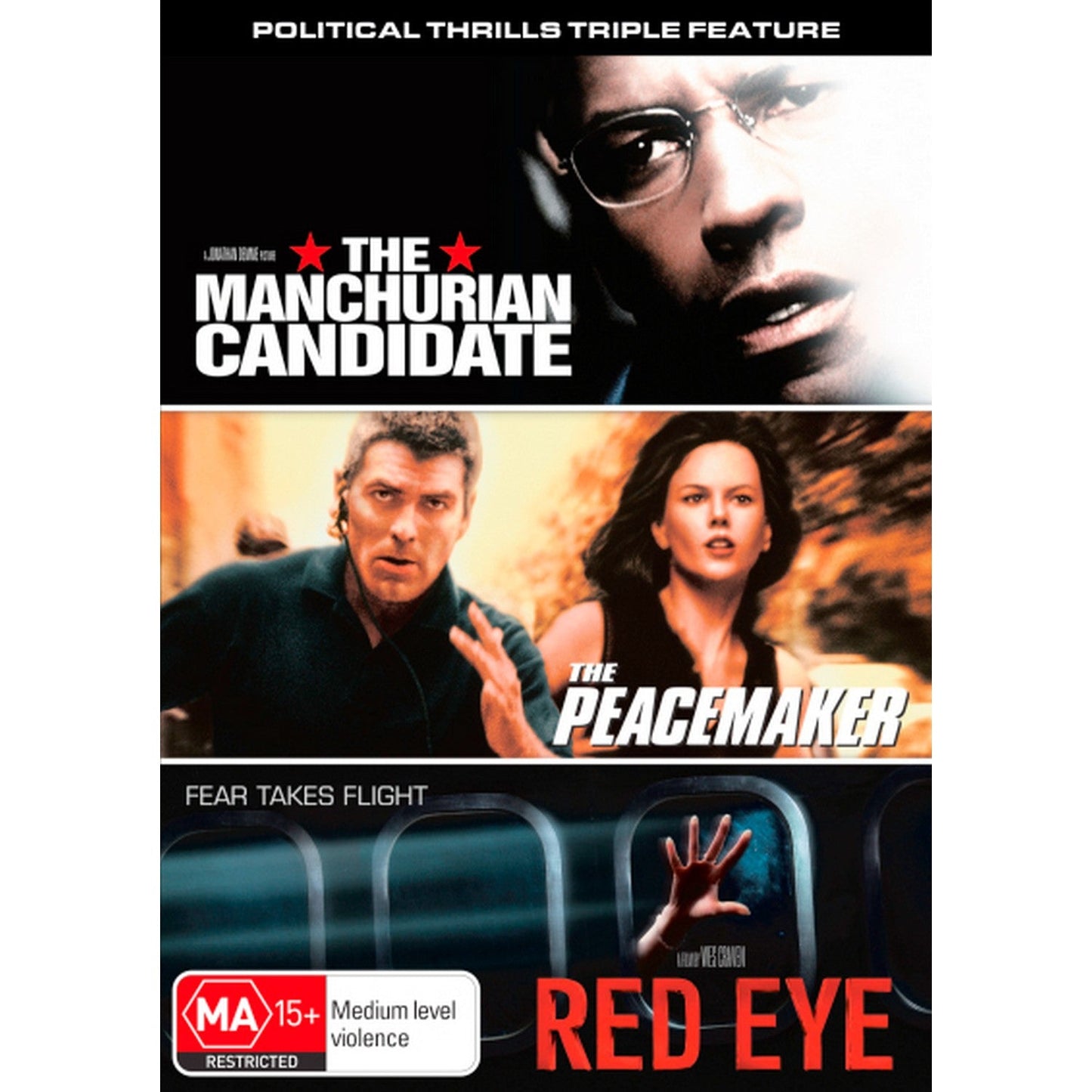 Political Thrills Triple Feature (The Manchurian Candidate / The Peacemaker / Red Eye) DVD Box Set