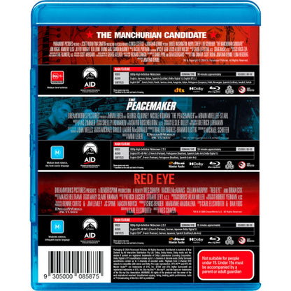 Political Thrills Triple Feature (The Manchurian Candidate / The Peacemaker / Red Eye) Blu-Ray Box Set