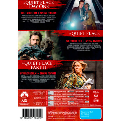 A Quiet Place: 3-Movie Collection (A Quiet Place / A Quiet Place: Part II / A Quiet Place: Day One) DVD Box Set