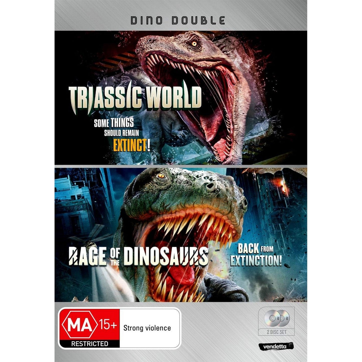 Dino Double (Triassic World / Rage of the Dinosaurs) DVD