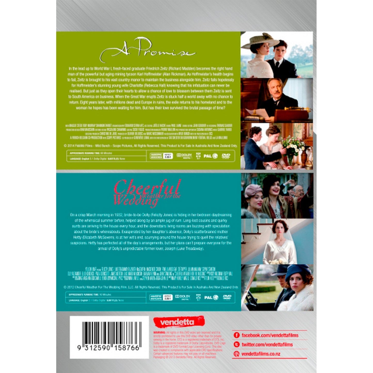 Romance Double Feature (A Promise / Cheerful Weather for the Wedding) DVD