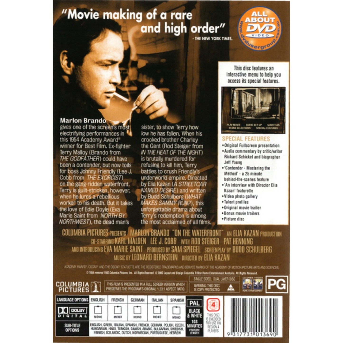 On The Waterfront DVD