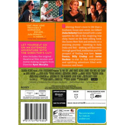 Eat Pray Love DVD