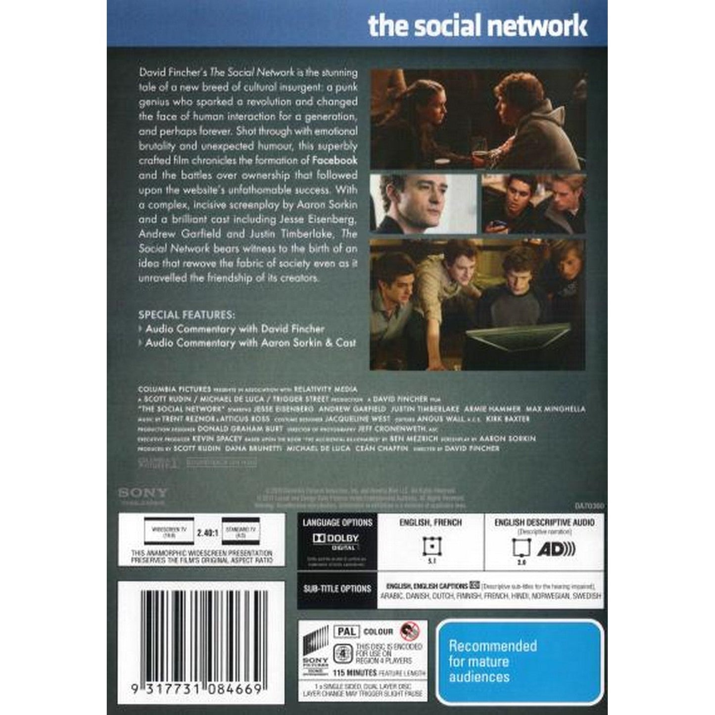 The Social Network DVD