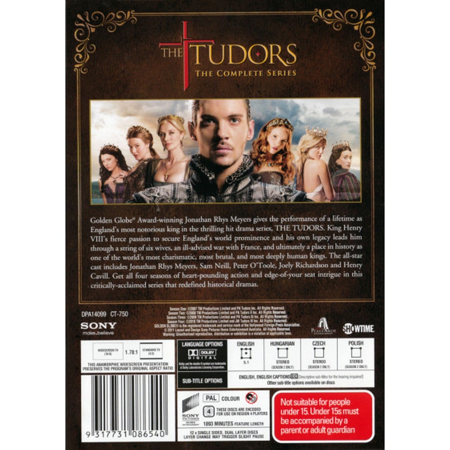 The Tudors: The Complete Series (Seasons 1 - 4) DVD Box Set