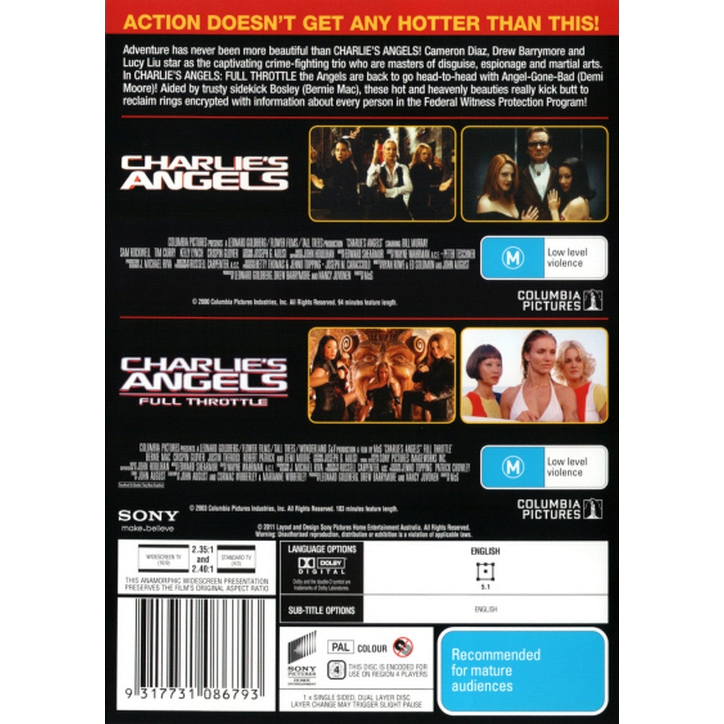 Charlie's Angels (2000) Plus Charlie's Angels: Full Throttle (The Ultimate Collector's Pack) DVD Box Set