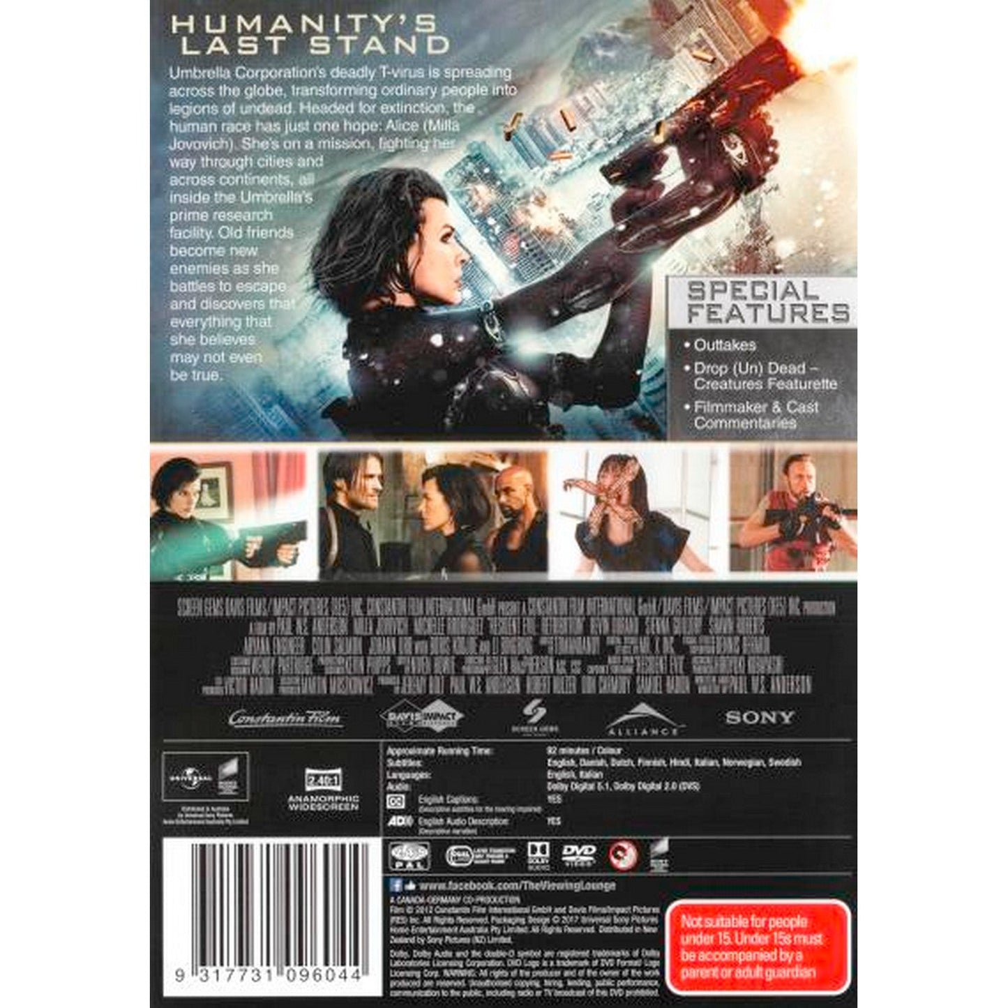 Resident Evil: Retribution DVD