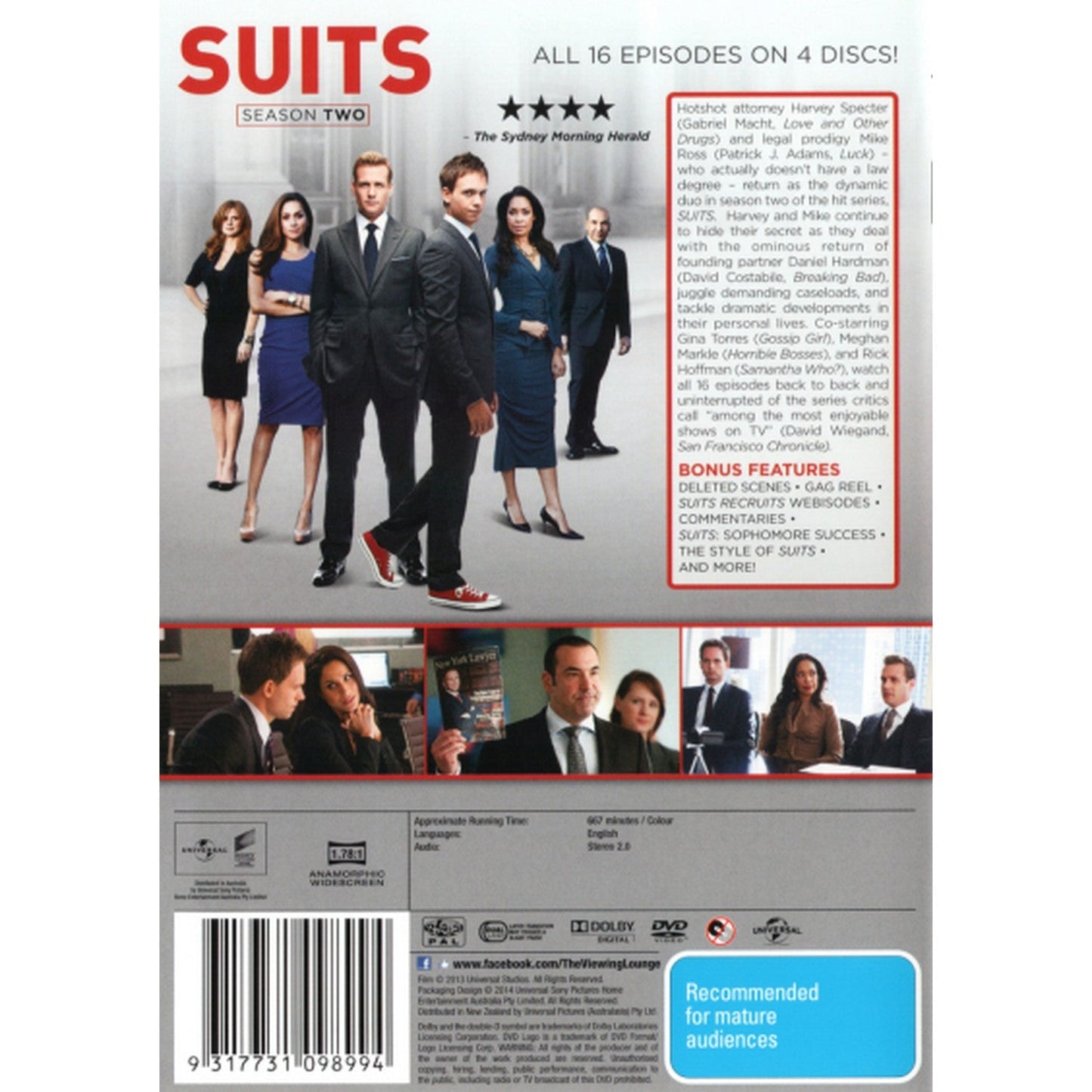 Suits: Season 2 DVD