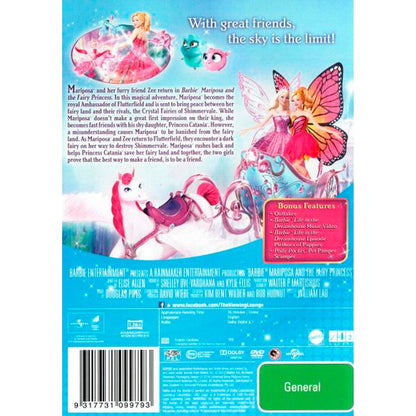 Barbie: Mariposa & the Fairy Princess DVD