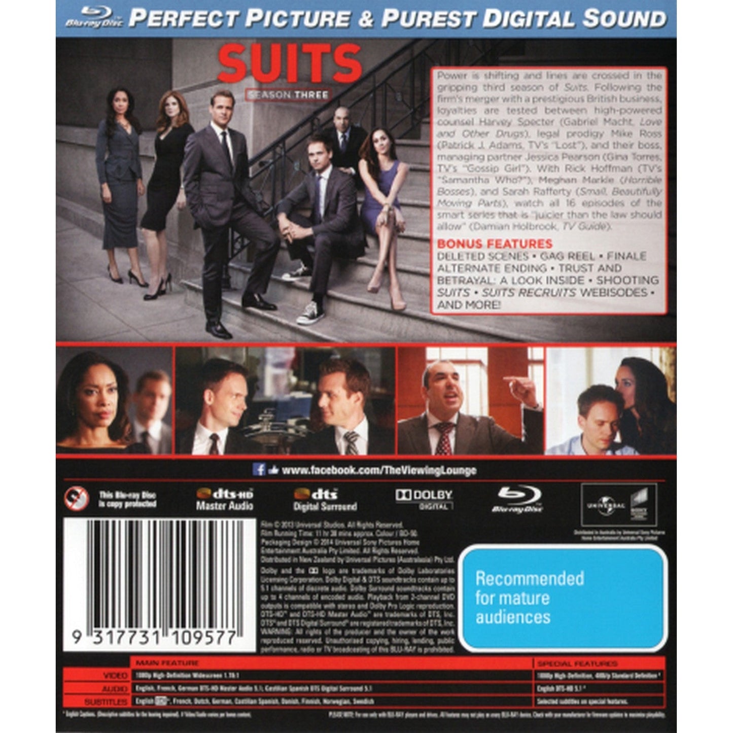 Suits: Season 3 Blu-Ray