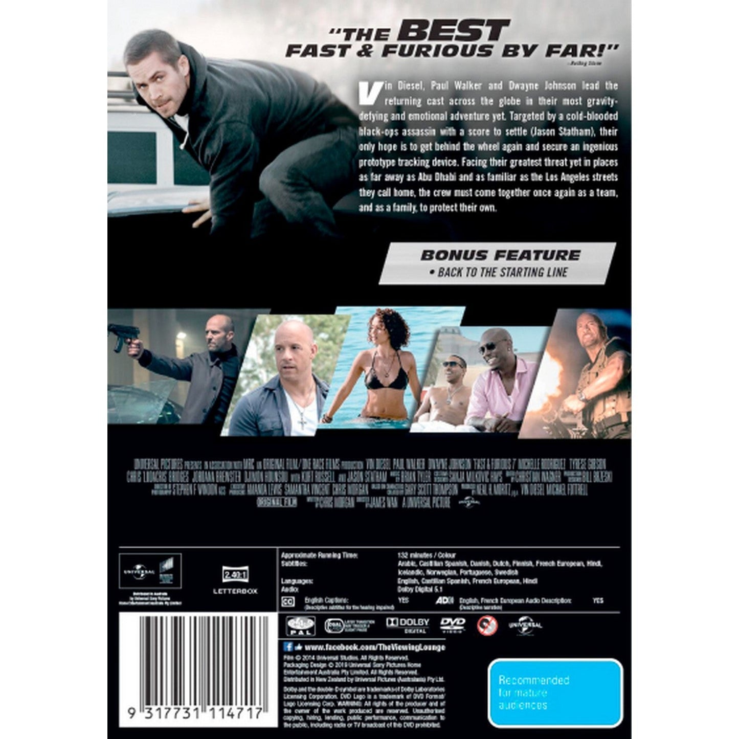 Fast & Furious 7 DVD