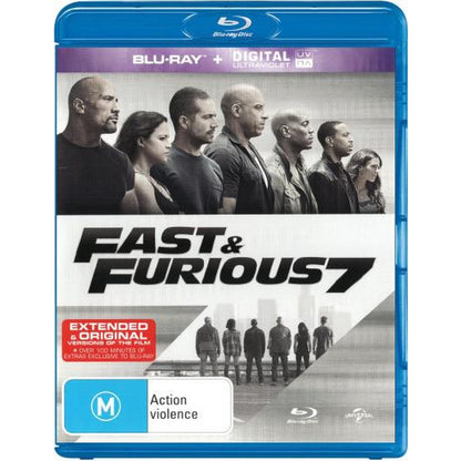 Fast & Furious 7 (Extended & Original Versions) Blu-Ray