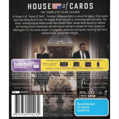 House of Cards: Season 3 (Volume 3: Chapters 27 - 39) Blu-Ray