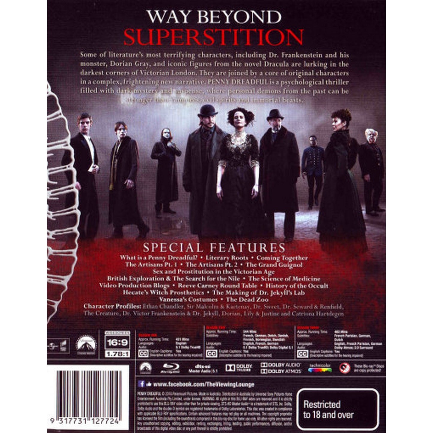 Penny Dreadful: The Complete Series (Seasons 1 - 3) Blu-Ray Box Set