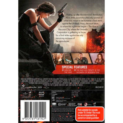 Resident Evil: The Final Chapter DVD