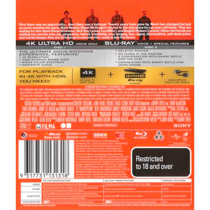 T2: Trainspotting 4K UltraHD + Blu-Ray