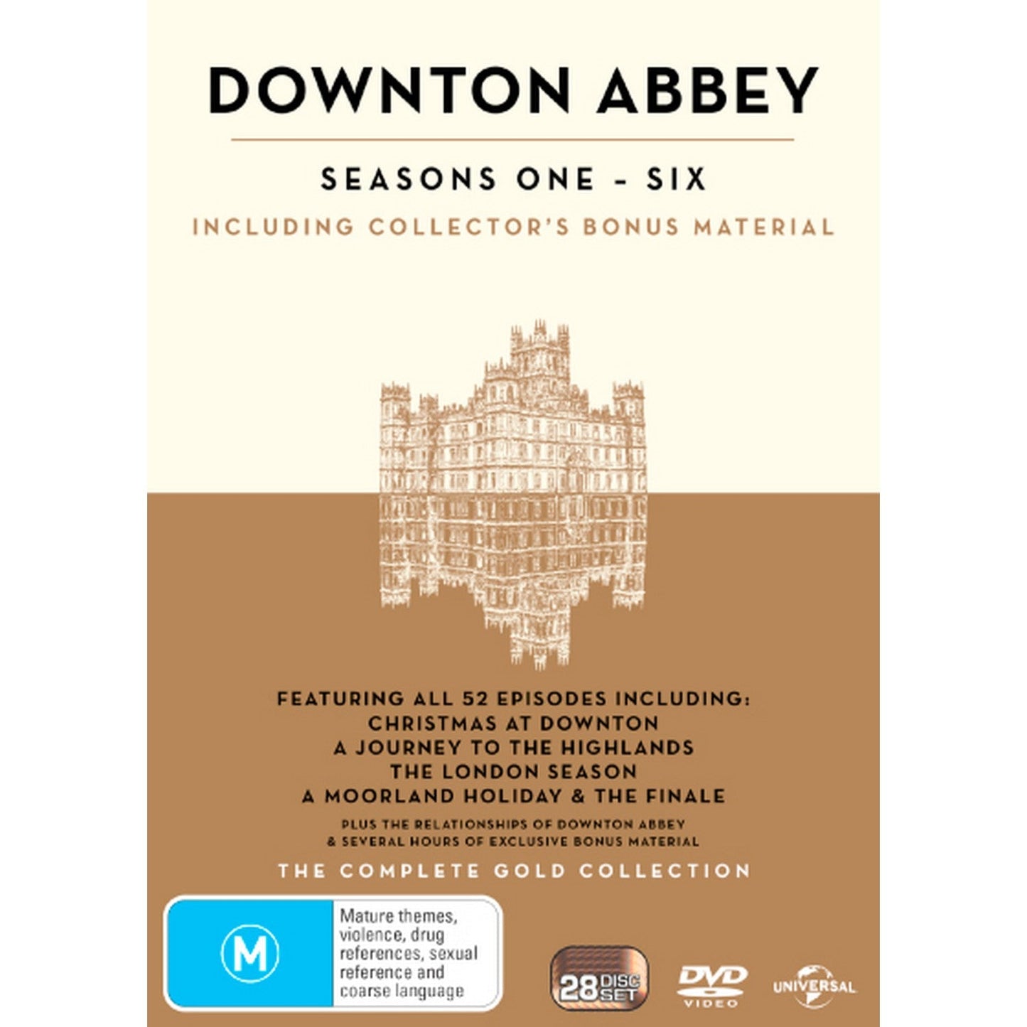 Downton Abbey: Seasons 1 - 6 (The Complete Gold Collection) DVD Box Set