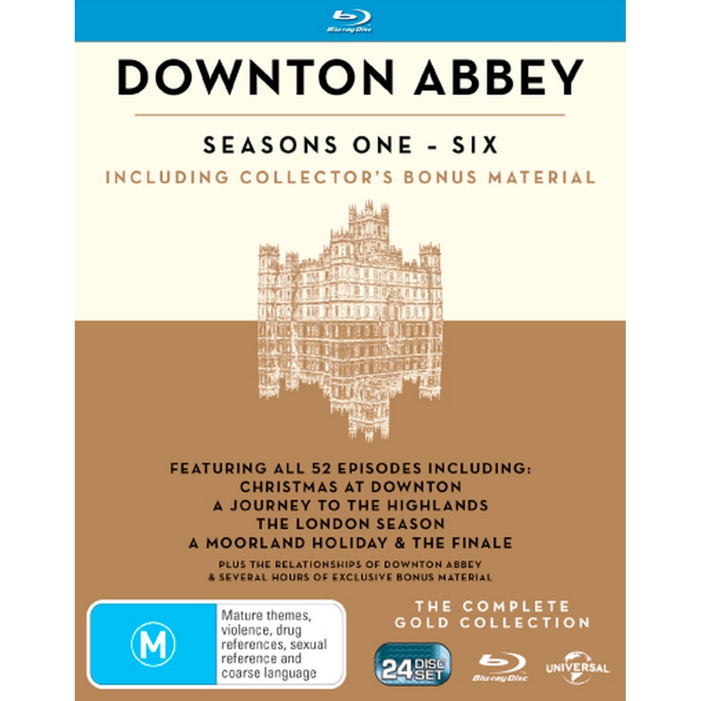 Downton Abbey: Seasons 1 - 6 (The Complete Gold Collection) Blu-Ray Box Set