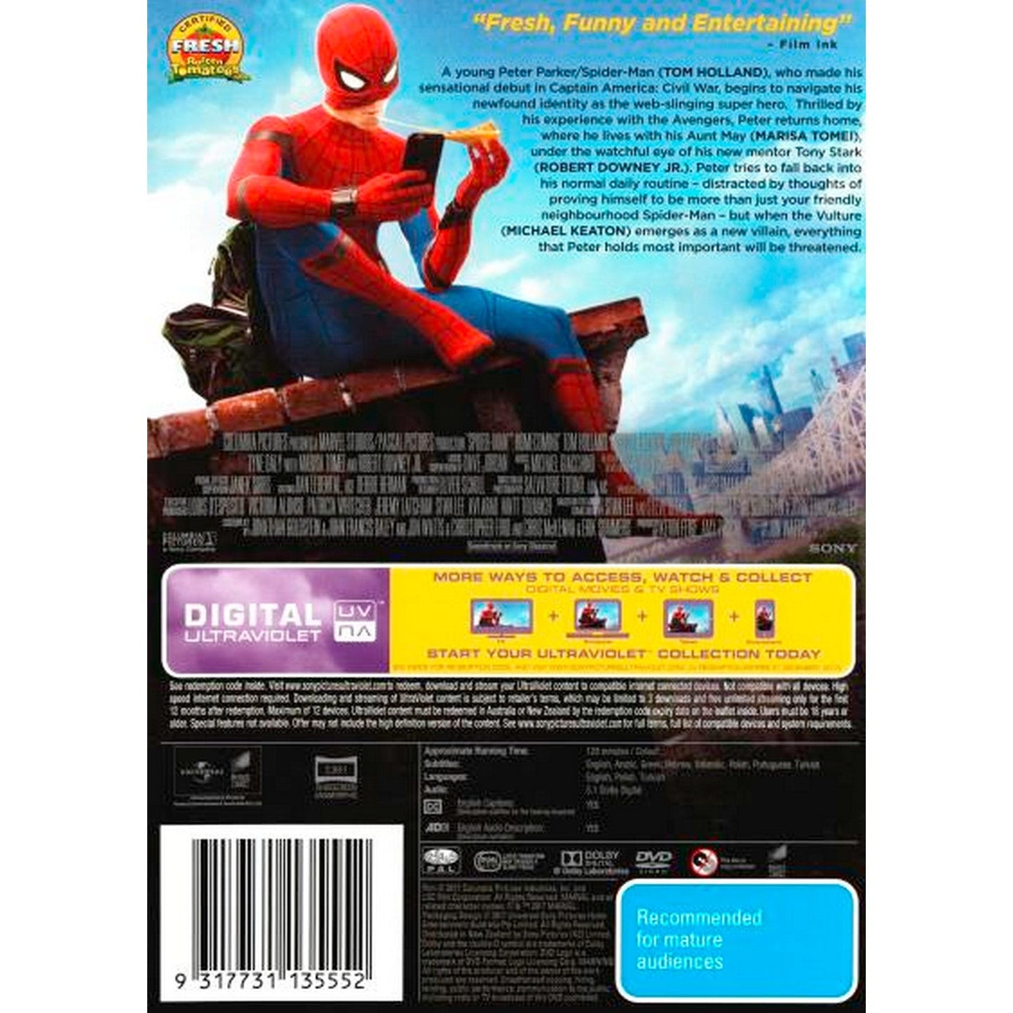 Spider-Man: Homecoming DVD